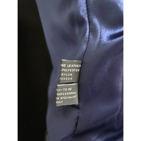 Vintage Y2K 90s Steve Madden Blue Leather Snakeskin Jacket SM Pants Size 8  Set - Picture 13 of 14